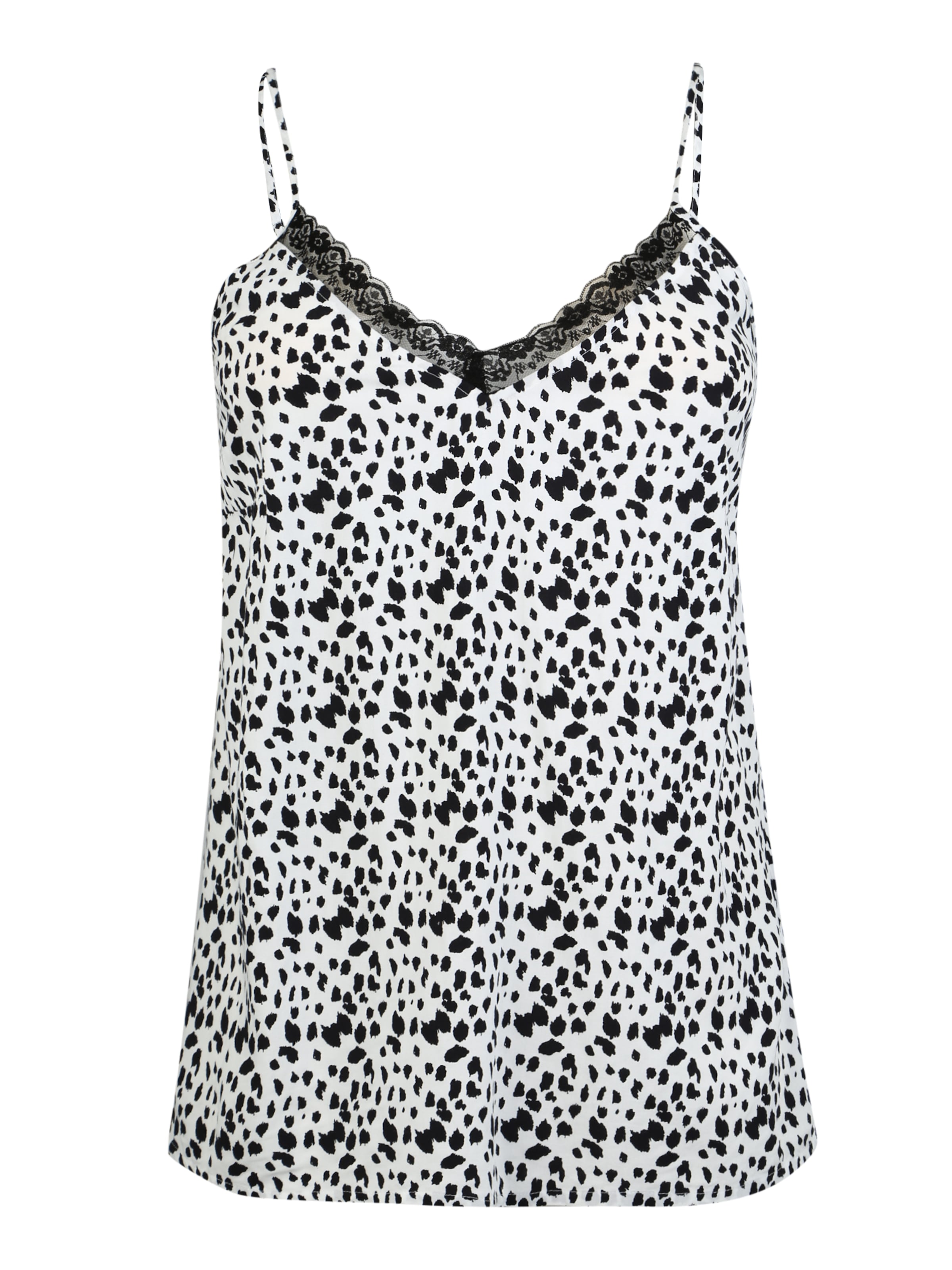 ONLY Carmakoma - Top 'carJANE SINGLET AOP BOX' in de kleur Zwart