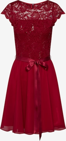 Robe de cocktail SWING en rouge : devant