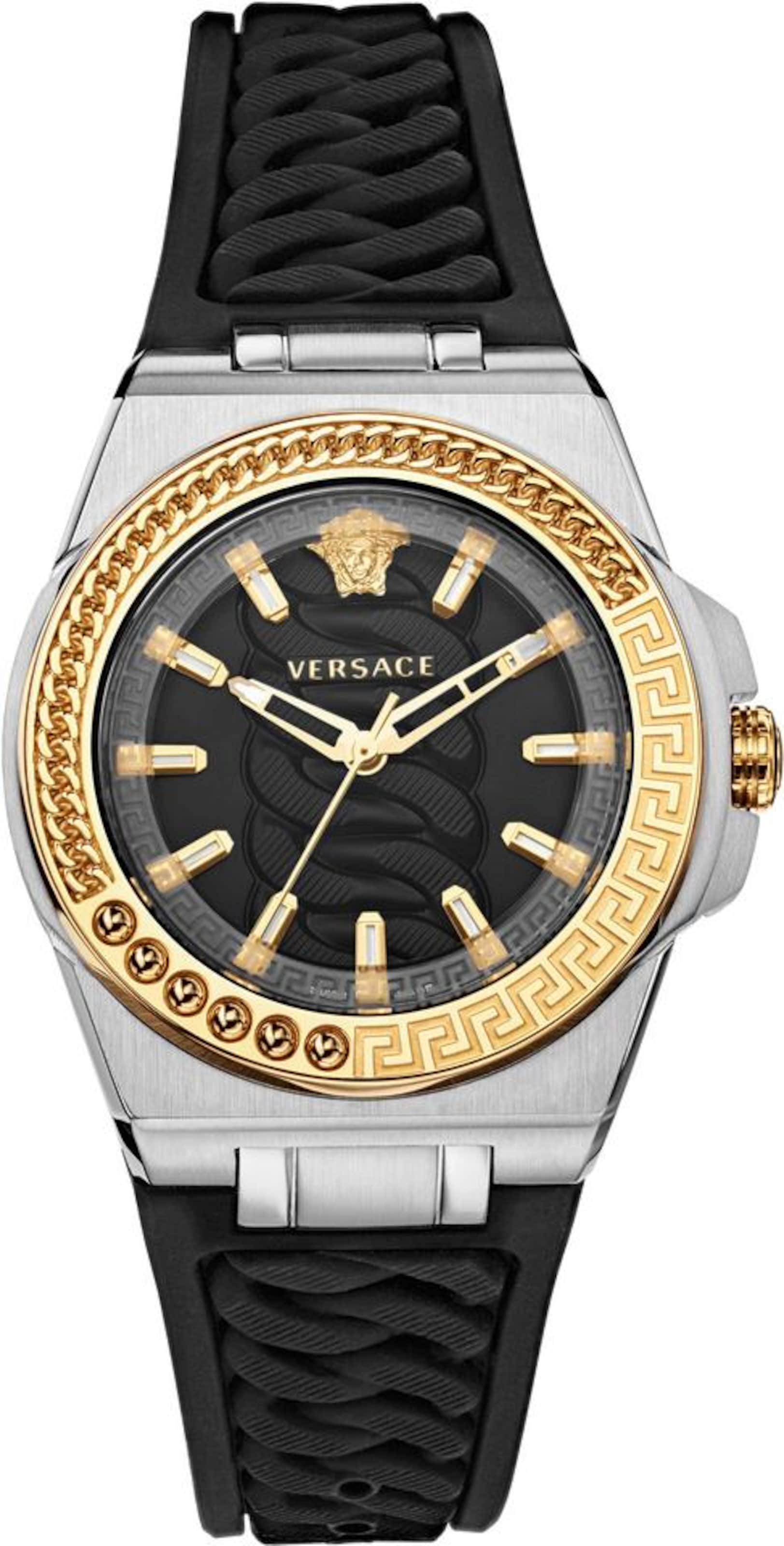 VERSACE Uhr 'Chain Reaction' in Gold: Vorderseite