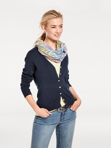 heine Gebreid vest in Blauw: voorkant