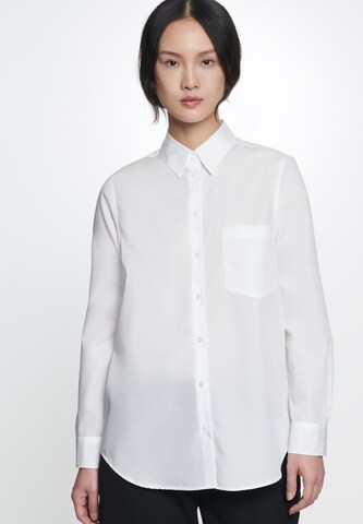SEIDENSTICKER Blouse 'Schwarze Rose' in Wit: voorkant