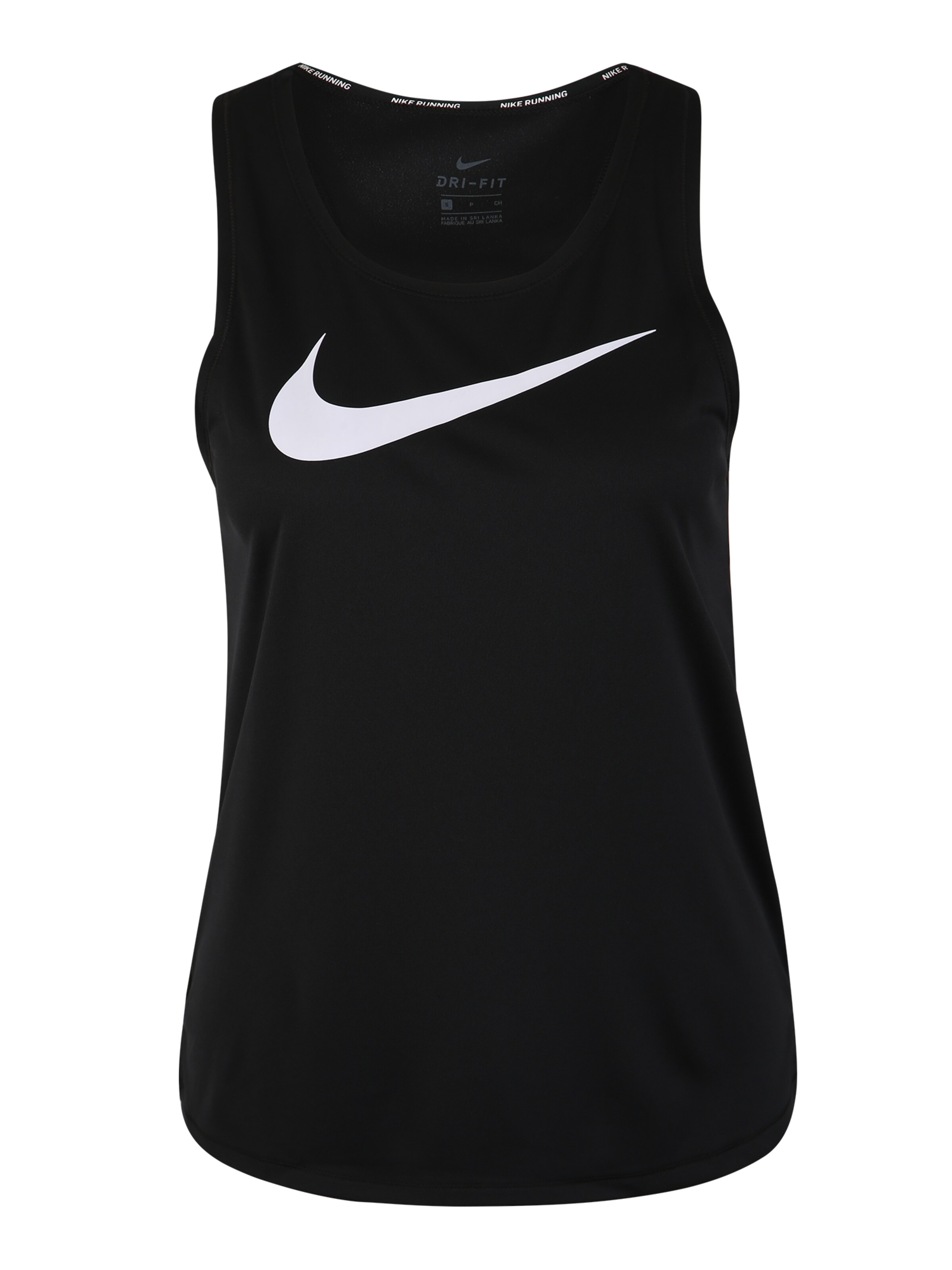 NIKE - Sporttop 'W NK SWOOSH' in schwarz