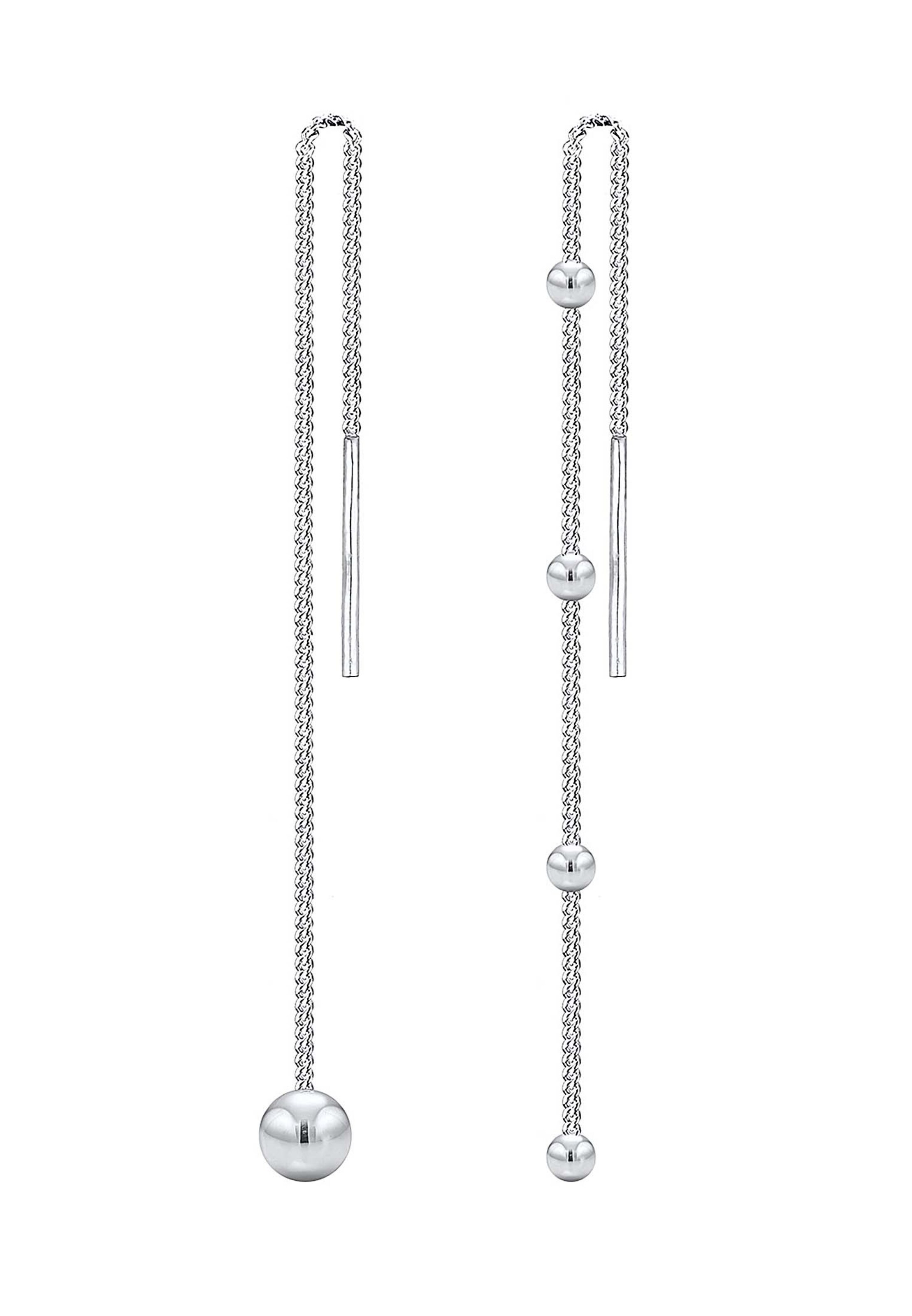 ELLI Oorbellen 'Geo Kugel' in Zilver