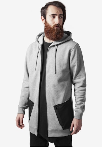 Veste de survêtement Urban Classics en gris : devant