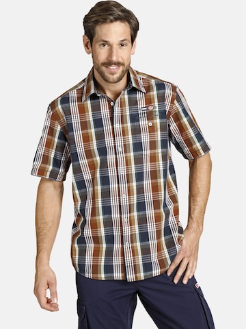 Jan Vanderstorm Comfort fit Button Up Shirt 'Reedo' in Brown: front