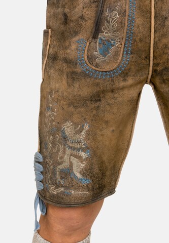 STOCKERPOINT Regular Traditional Pants 'Bayern-Bua' in Brown