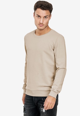 Redbridge Sweatshirt Bristol in schlichtem Design in Beige: predná strana