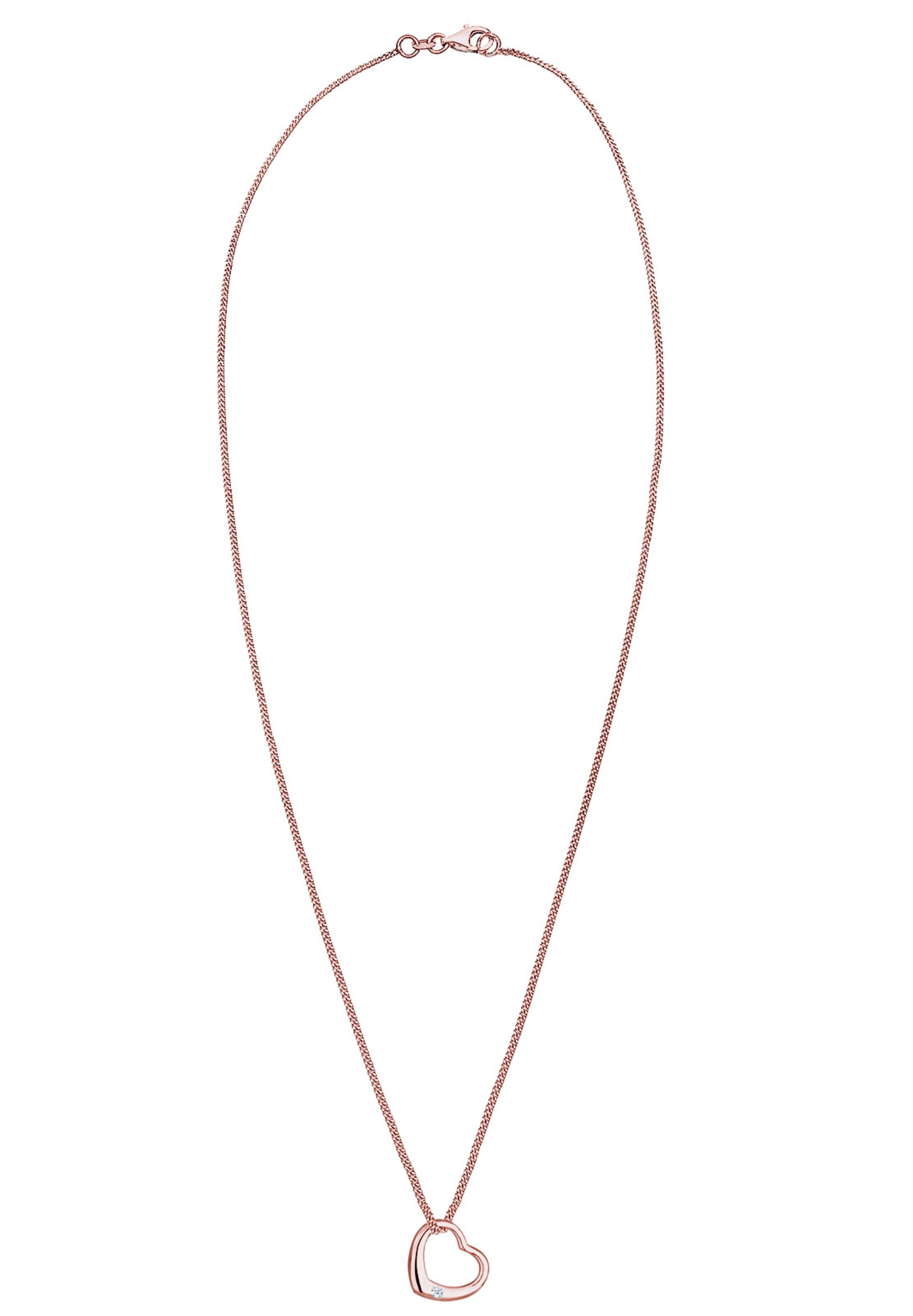 Elli DIAMONDS Ketting 'Herz' in Goud: voorkant