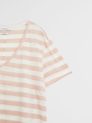 T-shirt 'Silvery' MANGO en rose