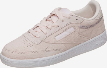 Baskets basses 'CLUB C 85 Trim' Reebok en rose : devant