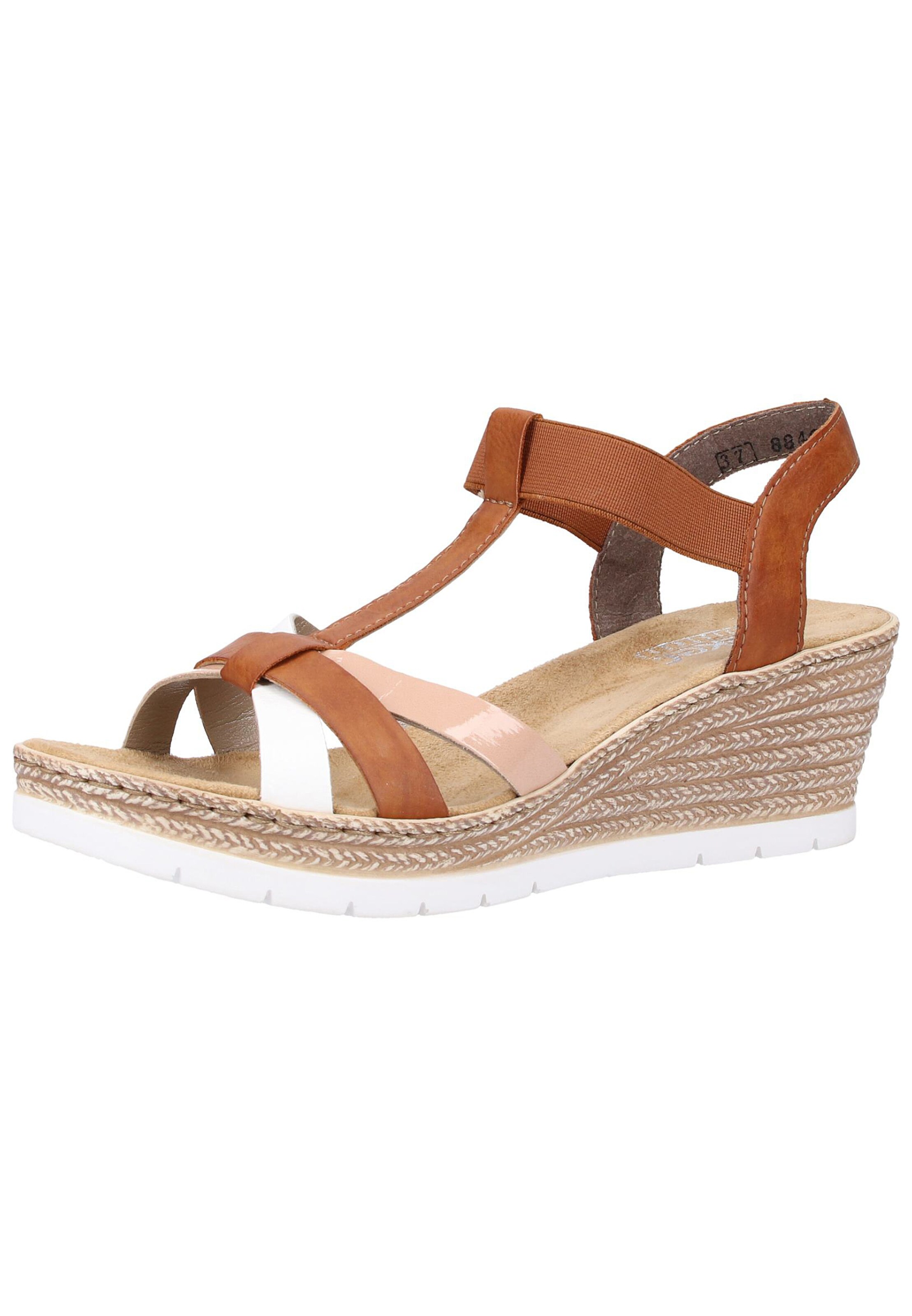 RIEKER - Sandalen met riem in de kleur Bruin