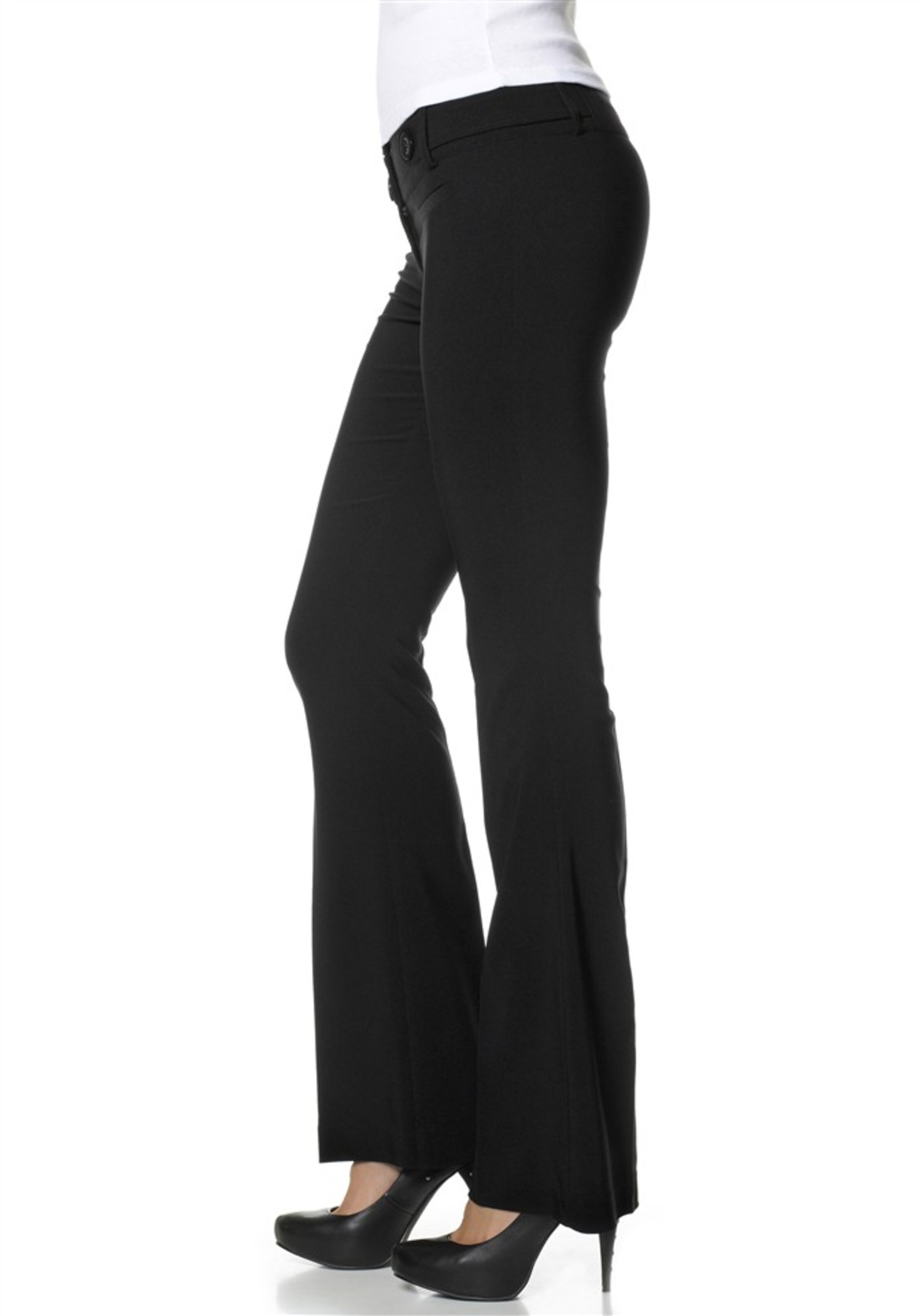 MELROSE Flared Stretch-Hose in Schwarz