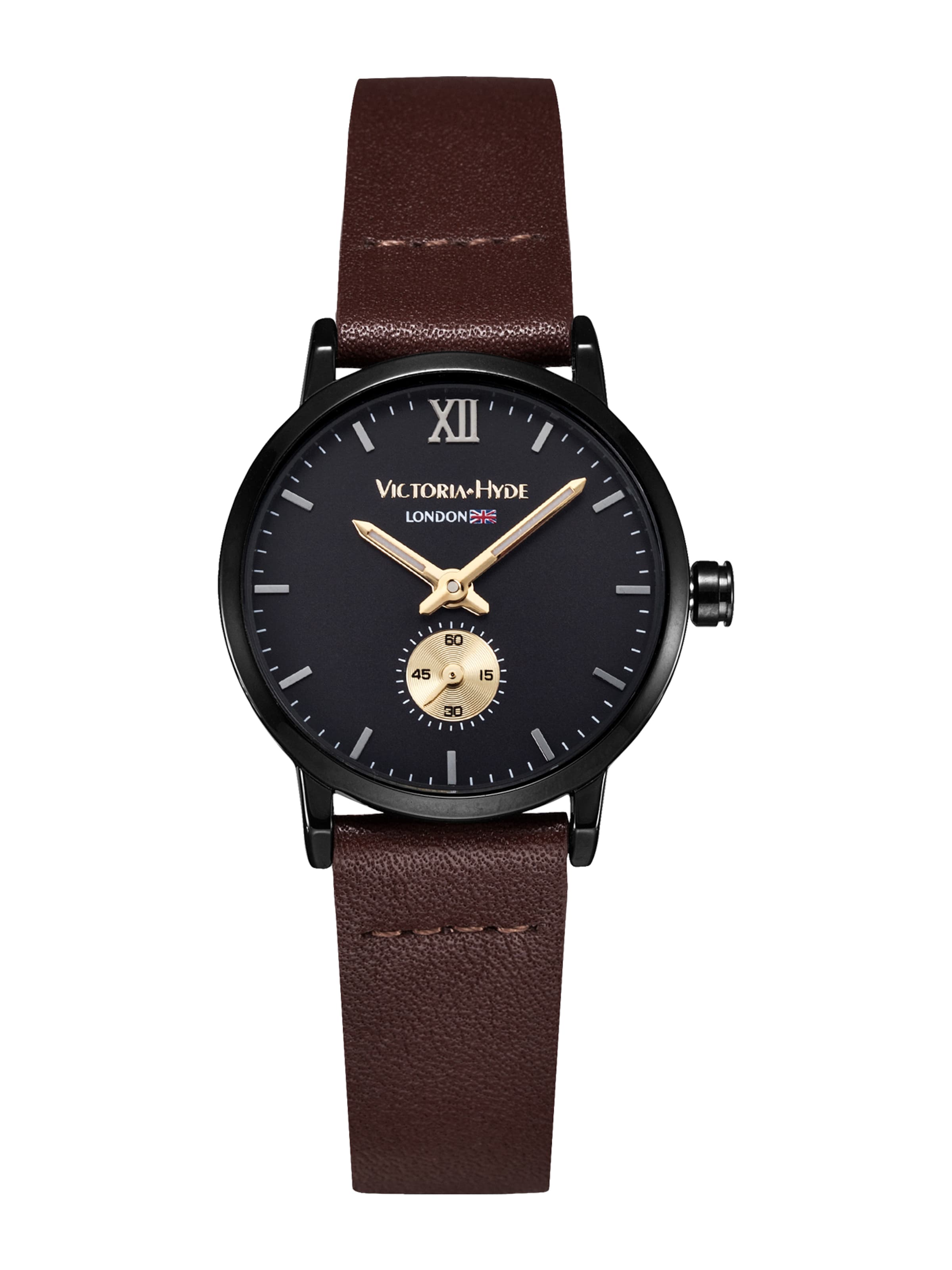 Orologio analogico 'London Eyes' di Victoria Hyde in marrone: frontale