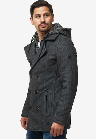 INDICODE JEANS Between-Seasons Coat 'Cliff Jacke' in Black