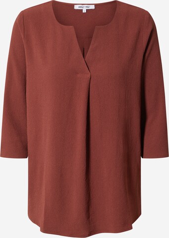 Camicia da donna 'Emmi' di ABOUT YOU in rosso: frontale