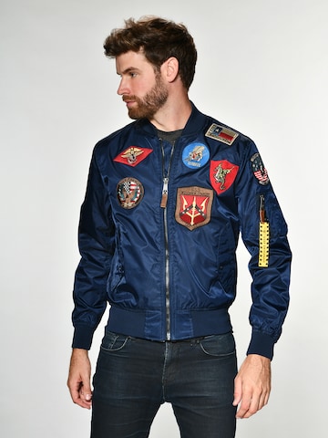 TOP GUN Between-Season Jacket ' Beast ' in Blue: front