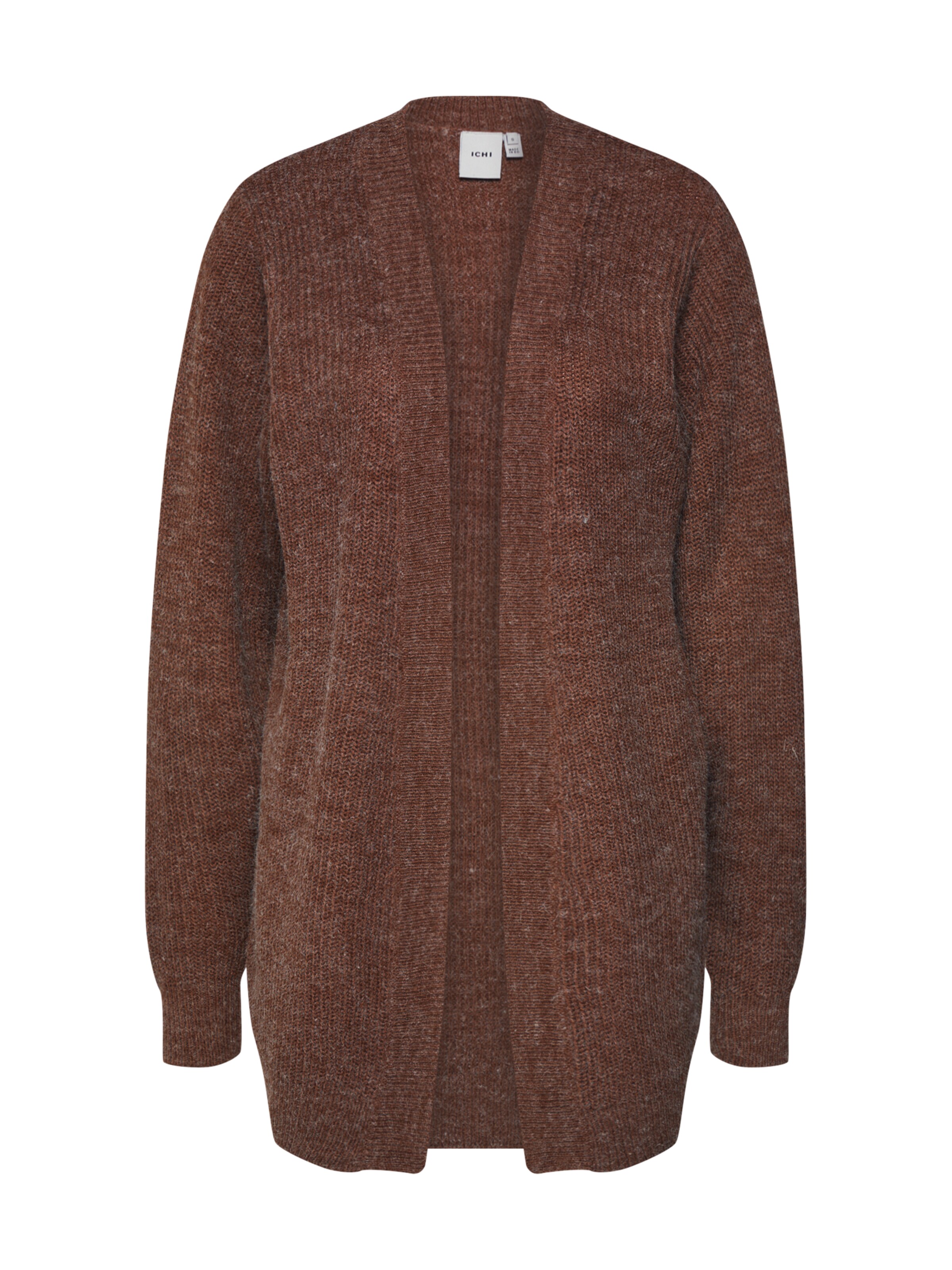 ICHI - Gebreid vest 'NOVO' in de kleur Bruin