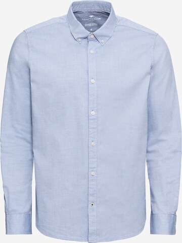 Coupe slim Chemise 'Floyd' TOM TAILOR en bleu : devant