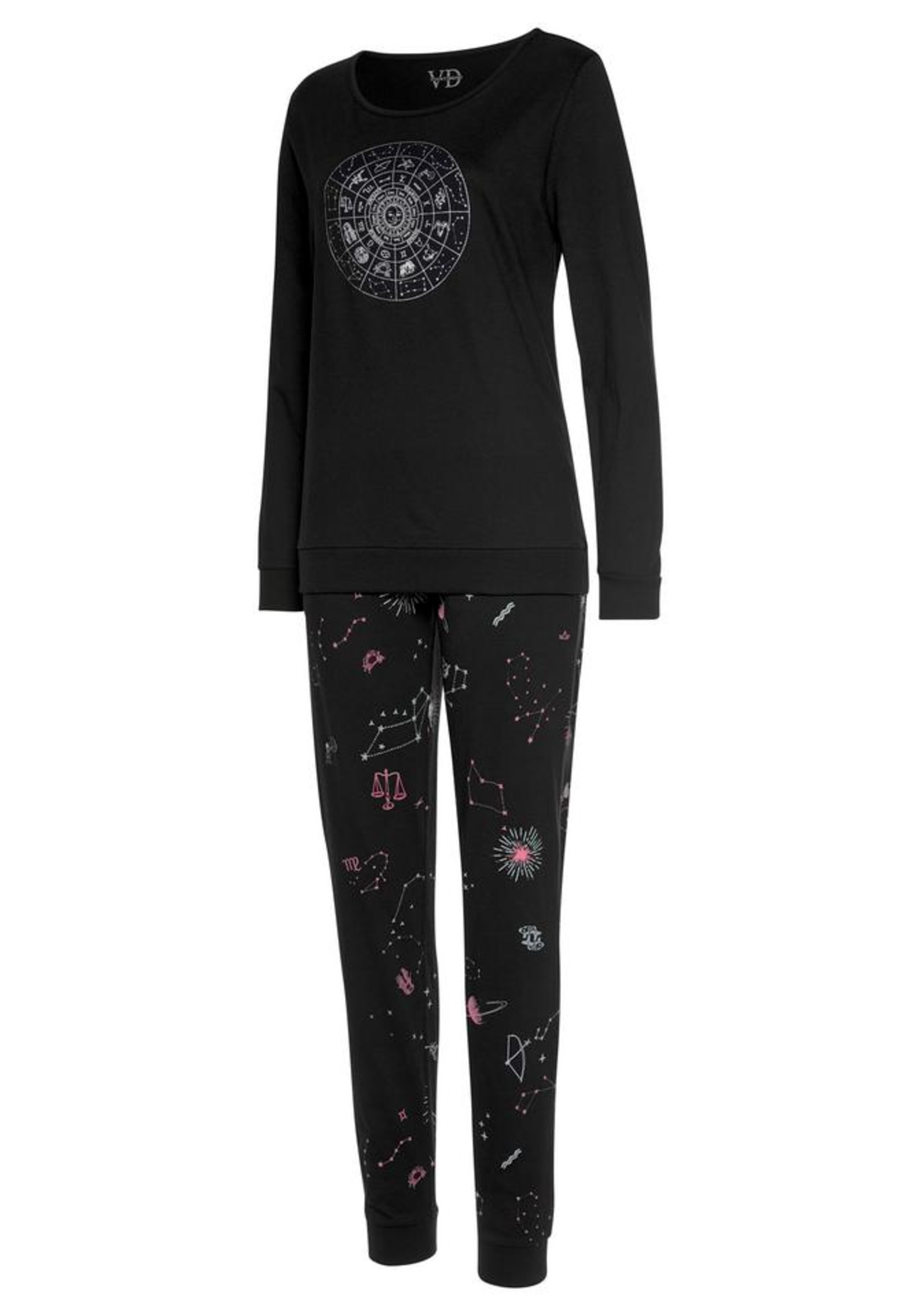 VIVANCE Pyjama in Schwarz