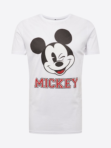 T-Shirt 'Mickey College' Mister Tee en blanc : devant