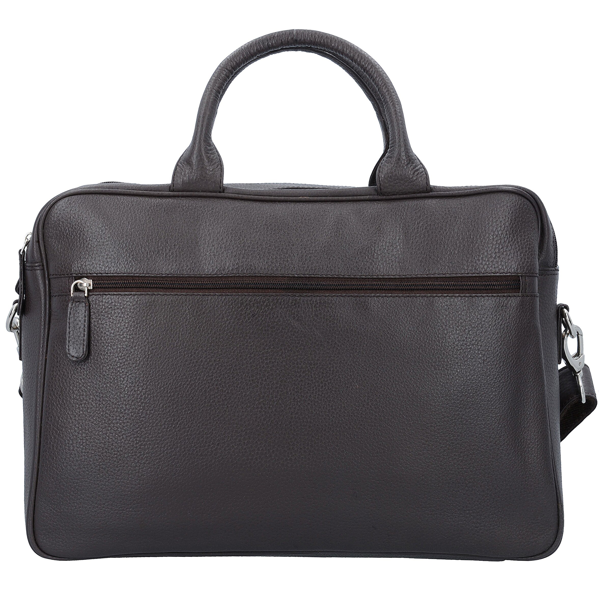 Borsa portadocumenti di Dermata in marrone: frontale