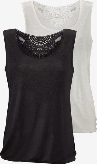 BEACH TIME Top in Black / mottled white, Item view