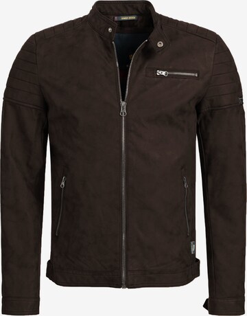 INDICODE JEANS Between-Season Jacket ' Manuel ' in Brown: front