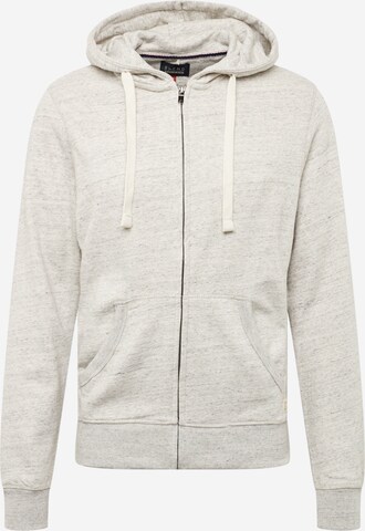 BLEND Zip-Up Hoodie 'North' in Grey: front