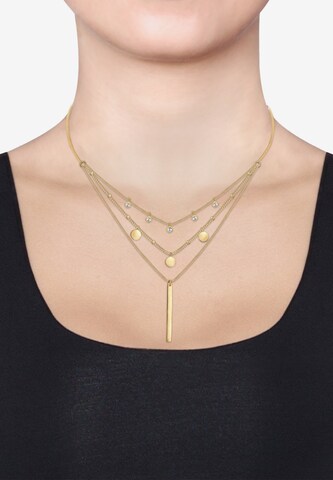 ELLI Ketting 'Geo, Layer' in Goud: voorkant