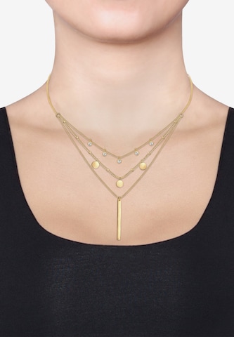 ELLI Necklace 'Geo, Layer' in Gold: front