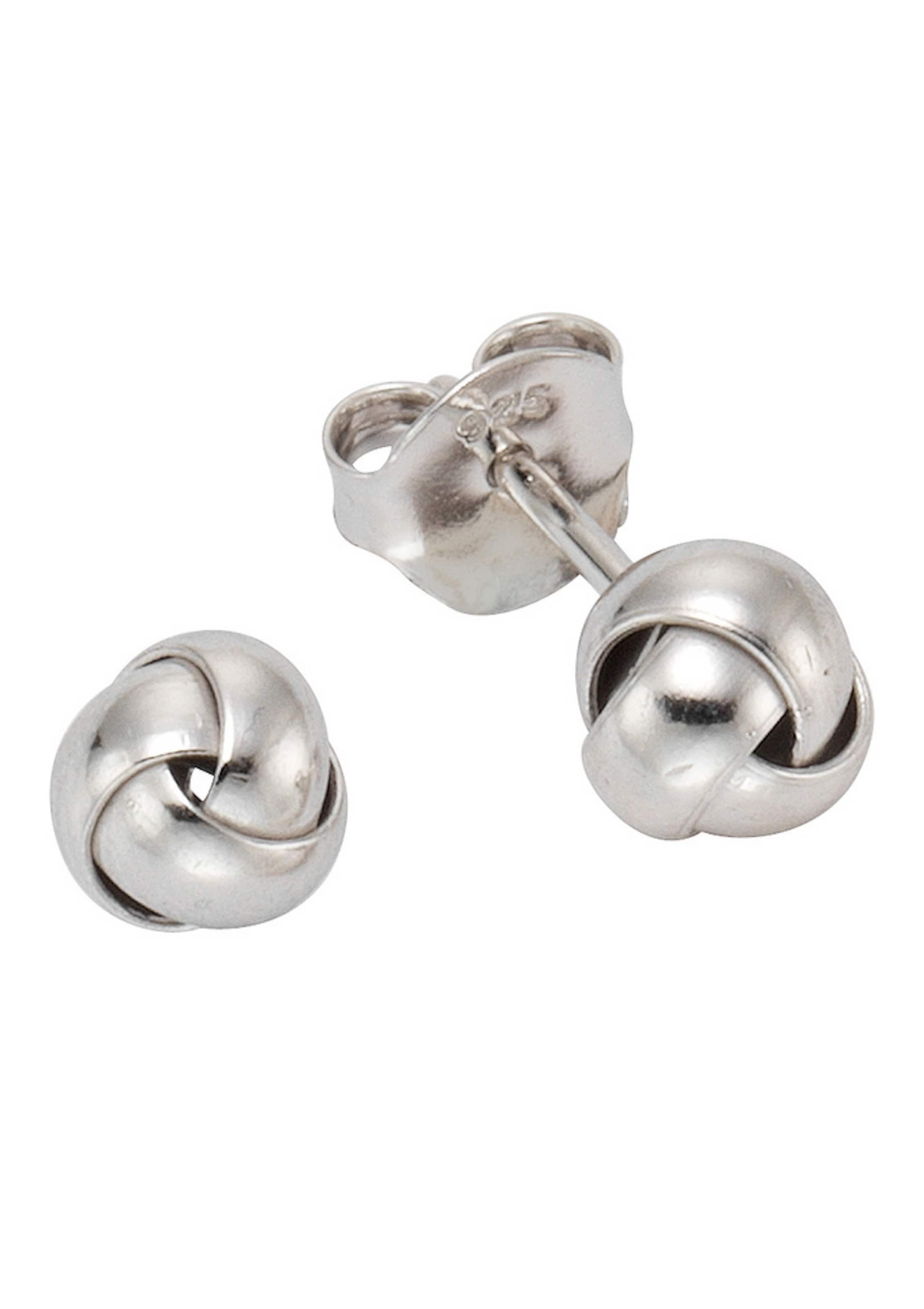 FIRETTI Ohrstecker, »Knoten« in Silber: Vorderseite