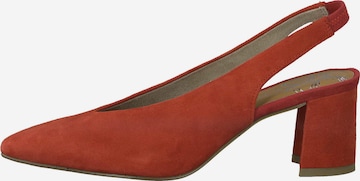 Franz Ferdinand Slingback Pumps in Red: front