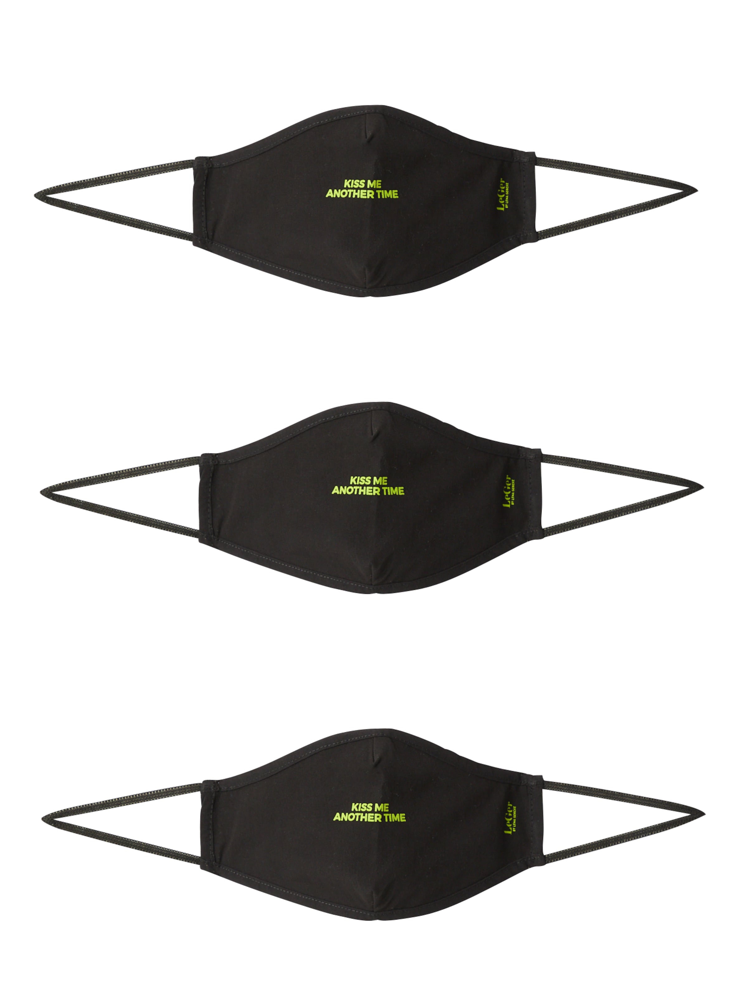 ABOUT YOU Šátek '3er Pack Lena' – černá: přední strana