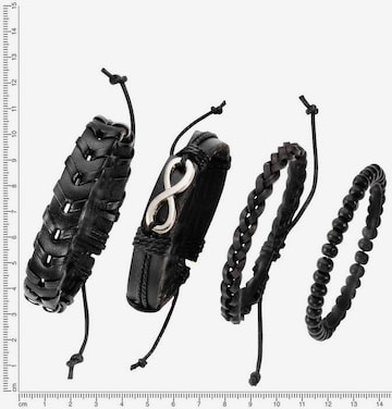 J. Jayz Armband Set 'Infinity/Unendlichkeitsschleife, 139-810' in Schwarz
