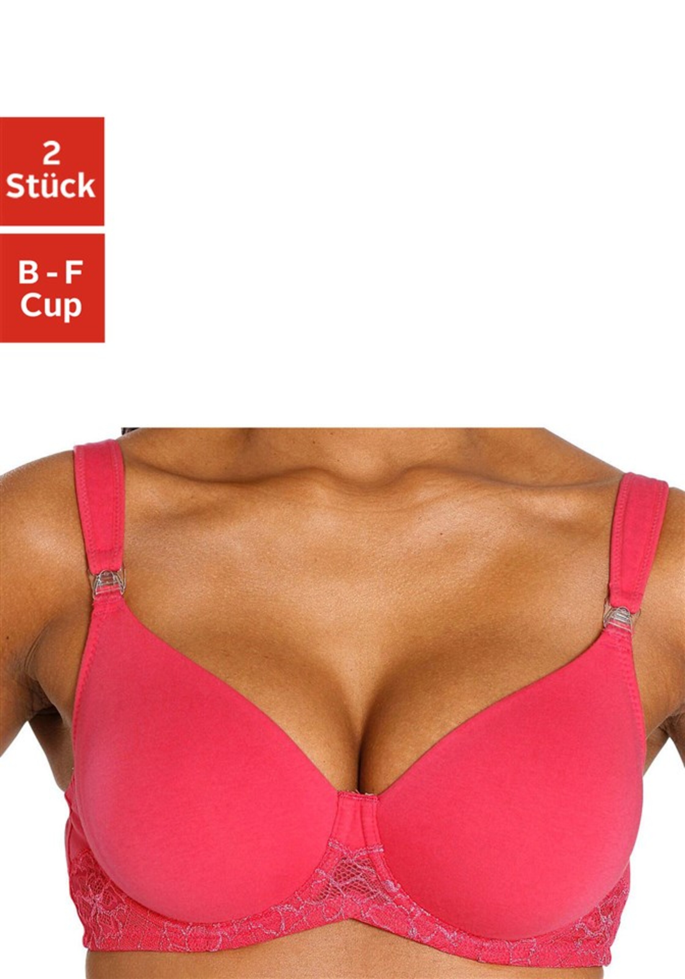PETITE FLEUR T-shirt Nursing bra in Red