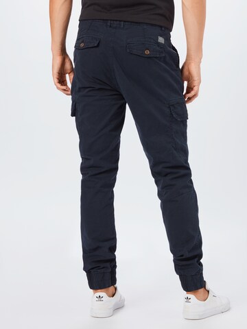 BLEND Tapered Cargohose in Blau