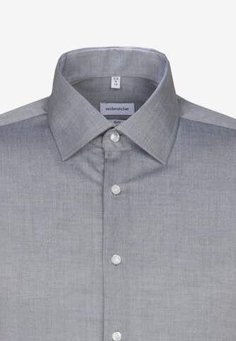 SEIDENSTICKER Slim fit Business Shirt in Grey