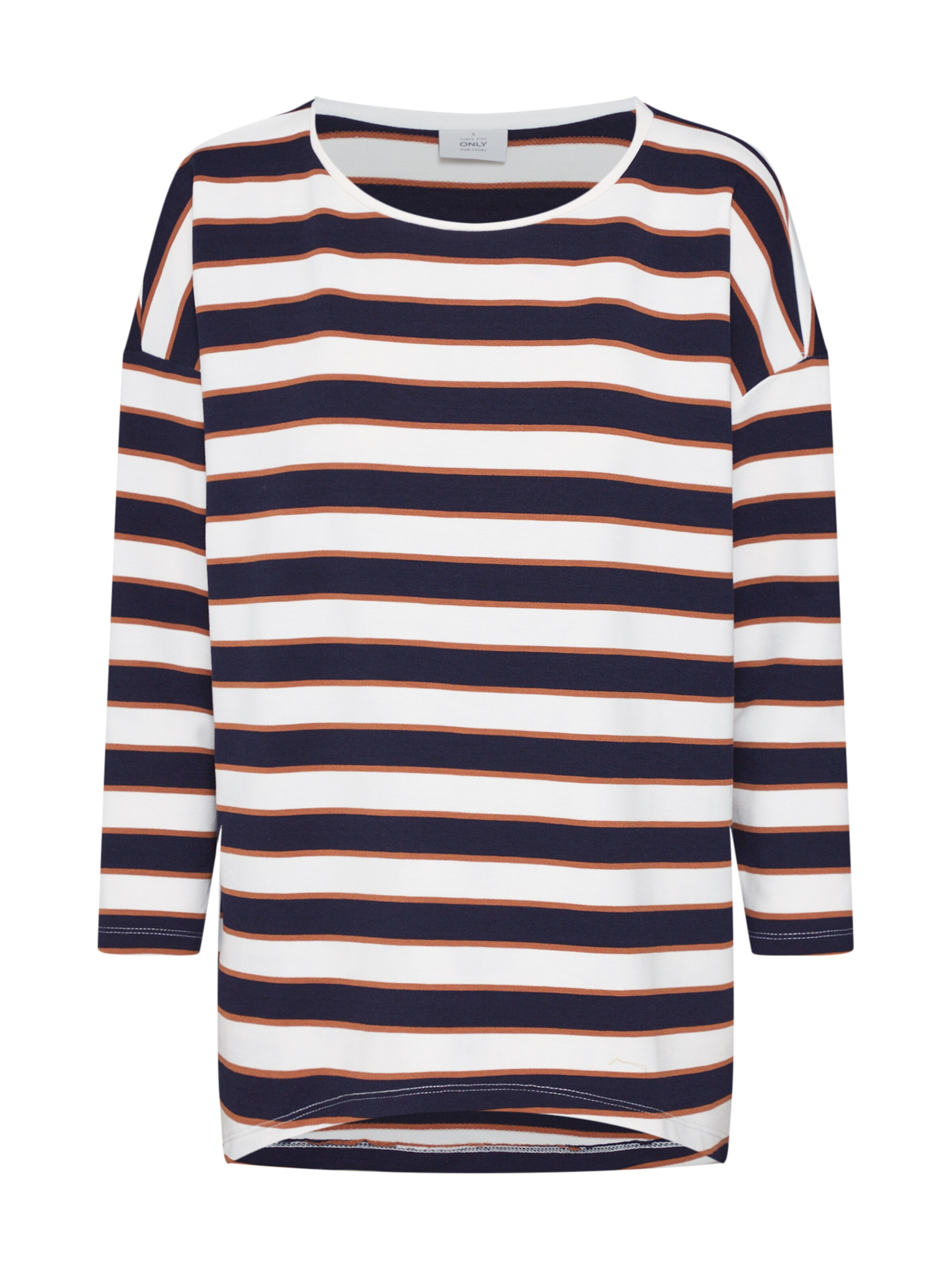 ONLY - Shirt 'onlHAILEY ELCOS O-NECK SWT' in de kleur Blauw