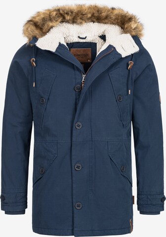 INDICODE JEANS Winterparka 'Fann' in Blauw: voorkant