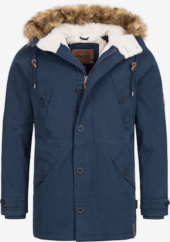 INDICODE JEANS Winterparka 'Fann' in Blauw: voorkant