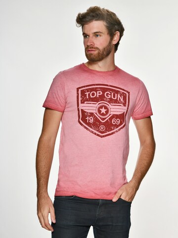 TOP GUN T-Shirt  ' Powerful ' in Pink: Vorderseite