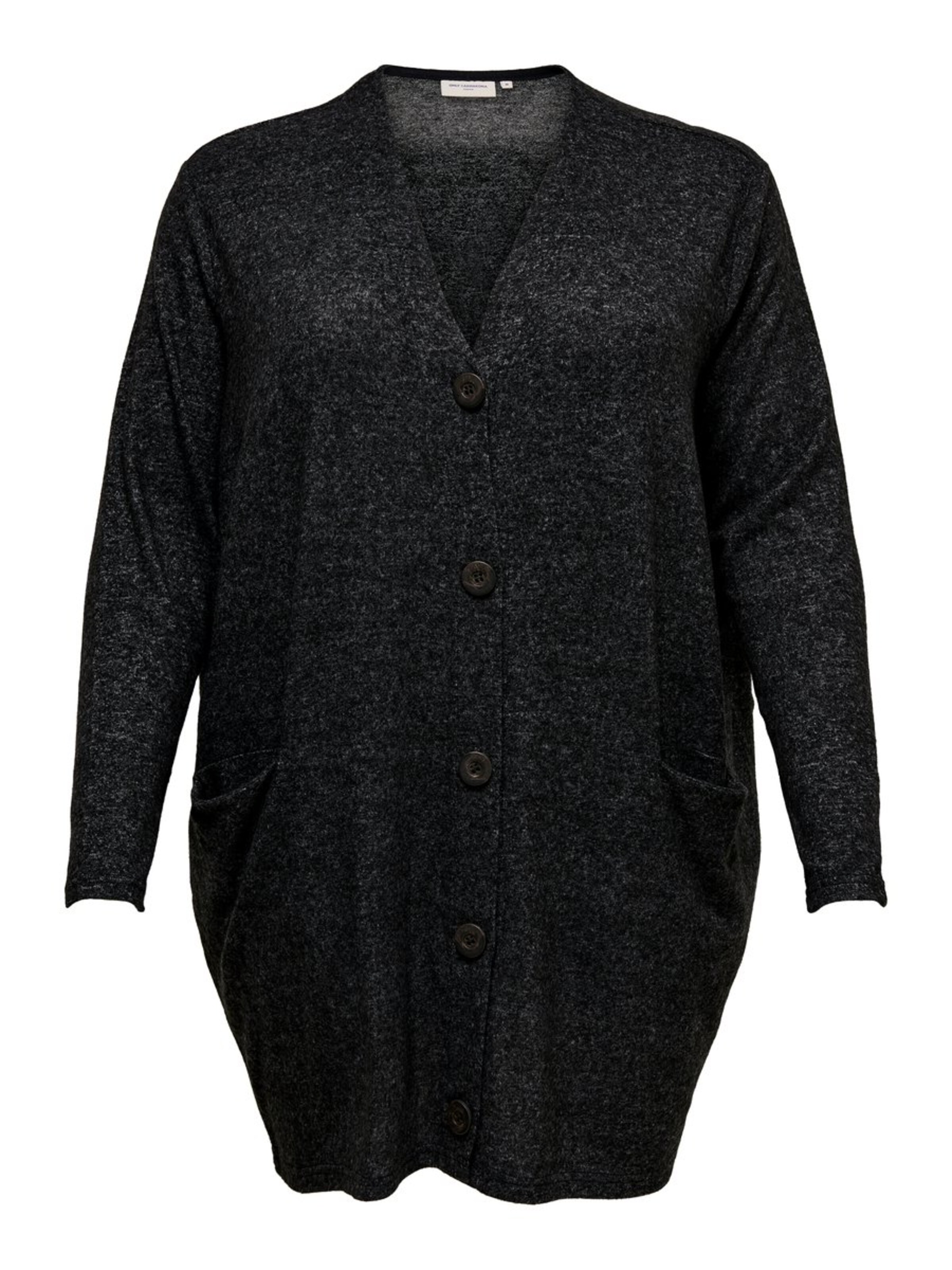 ONLY Carmakoma - Gebreid vest in de kleur Donkergrijs