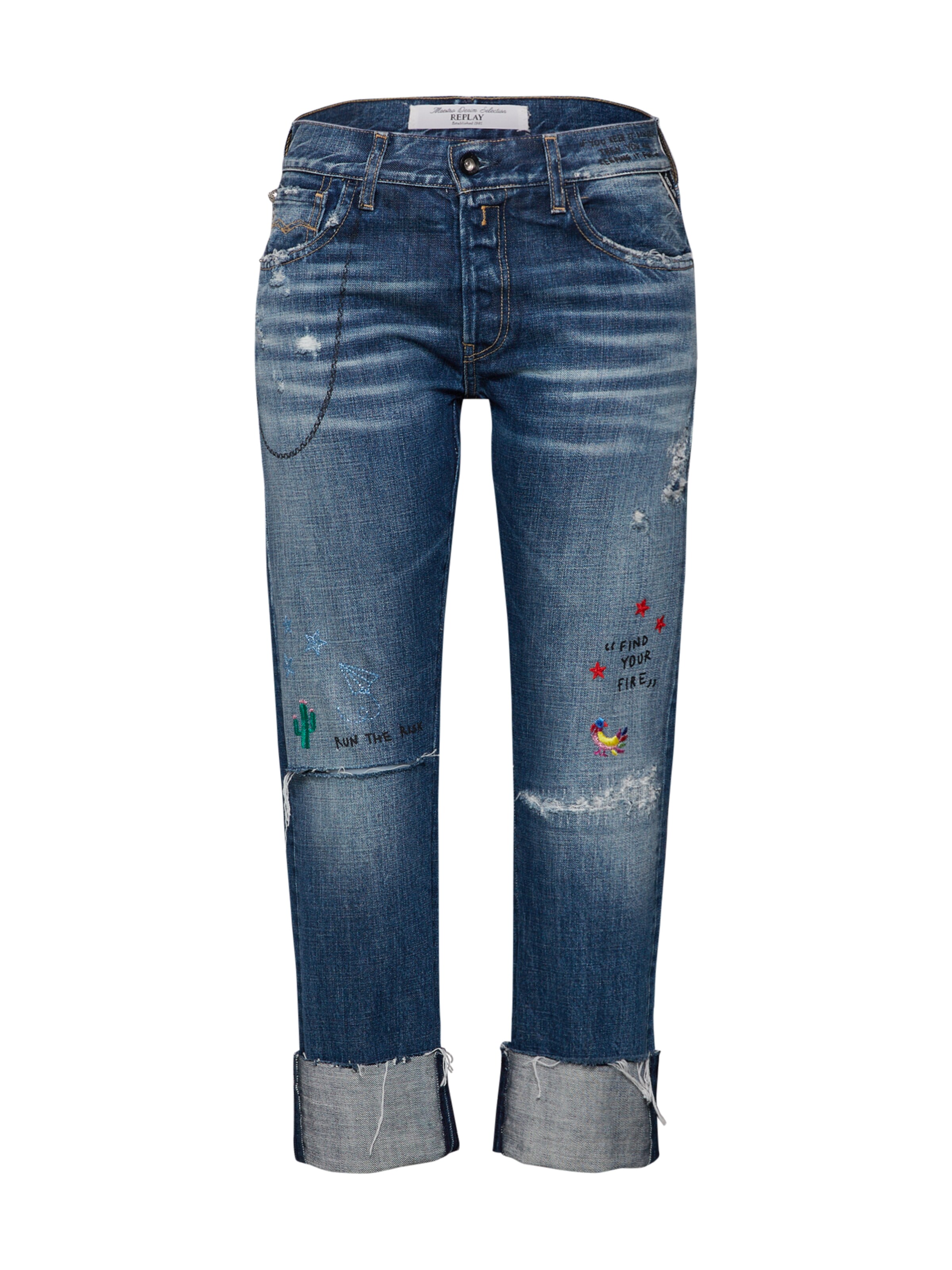 REPLAY - Jeans 'Joplyn' in de kleur Blauw denim