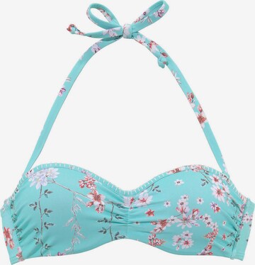 SUNSEEKER - Top de bikini 'Ditsy' en azul: frente