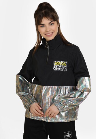 myMo ATHLSR Athletic Jacket in Silver: front