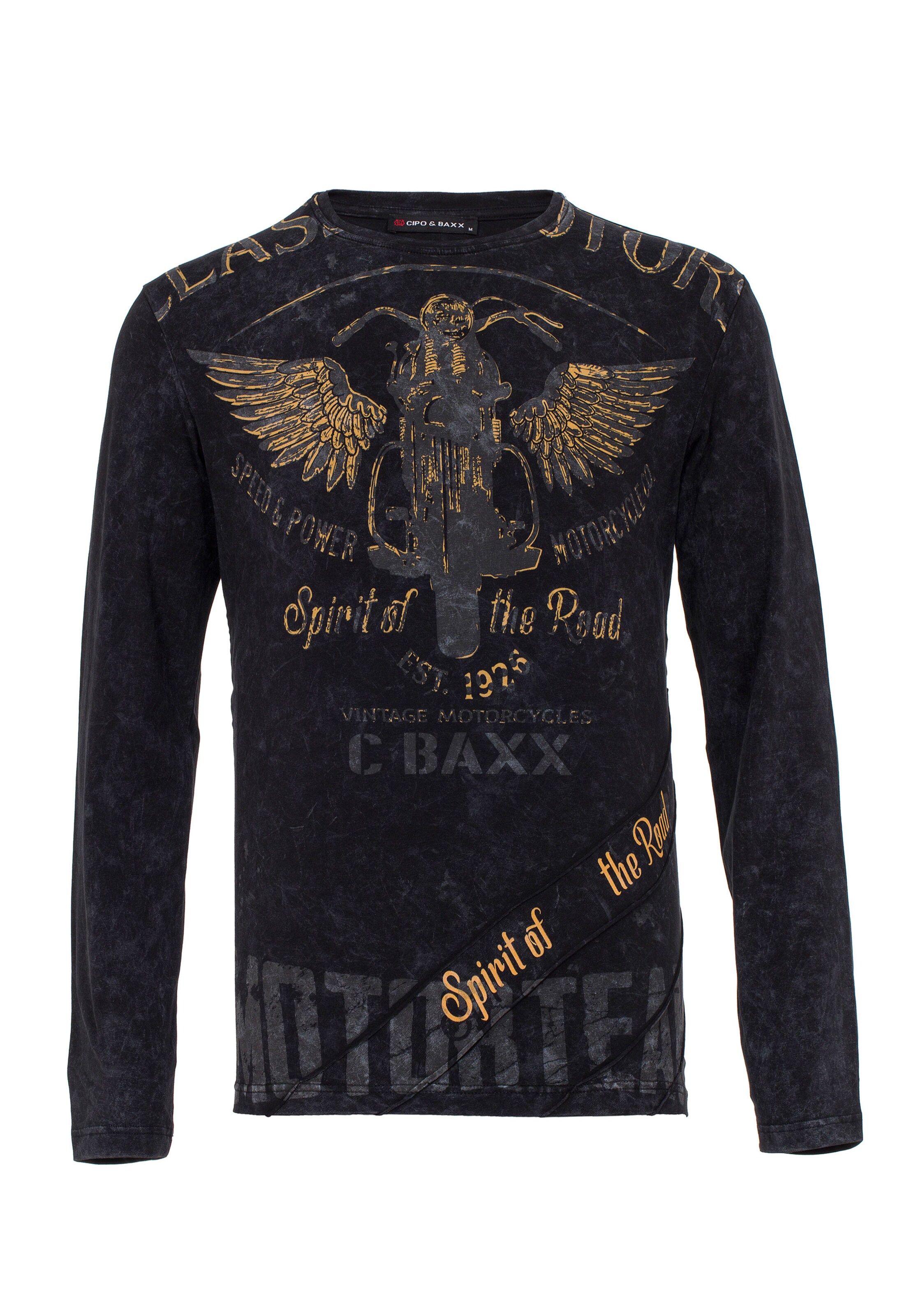 CIPO & BAXX Shirt in Zwart: voorkant