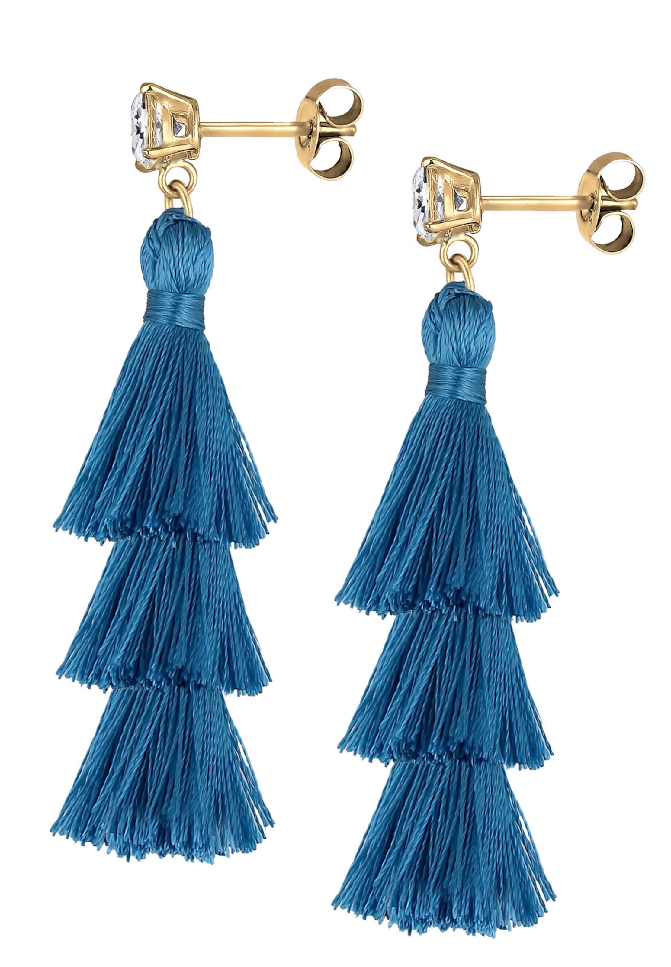 Boucles d'oreilles 'Tassel' ELLI en bleu
