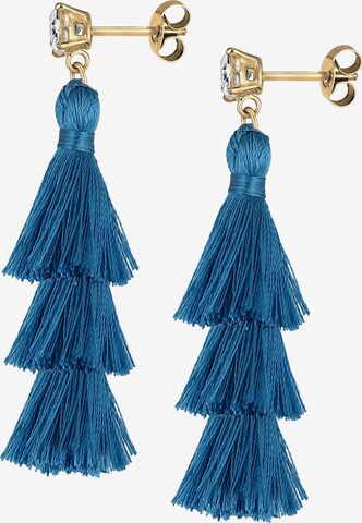 ELLI Earrings 'Tassel' in Blue