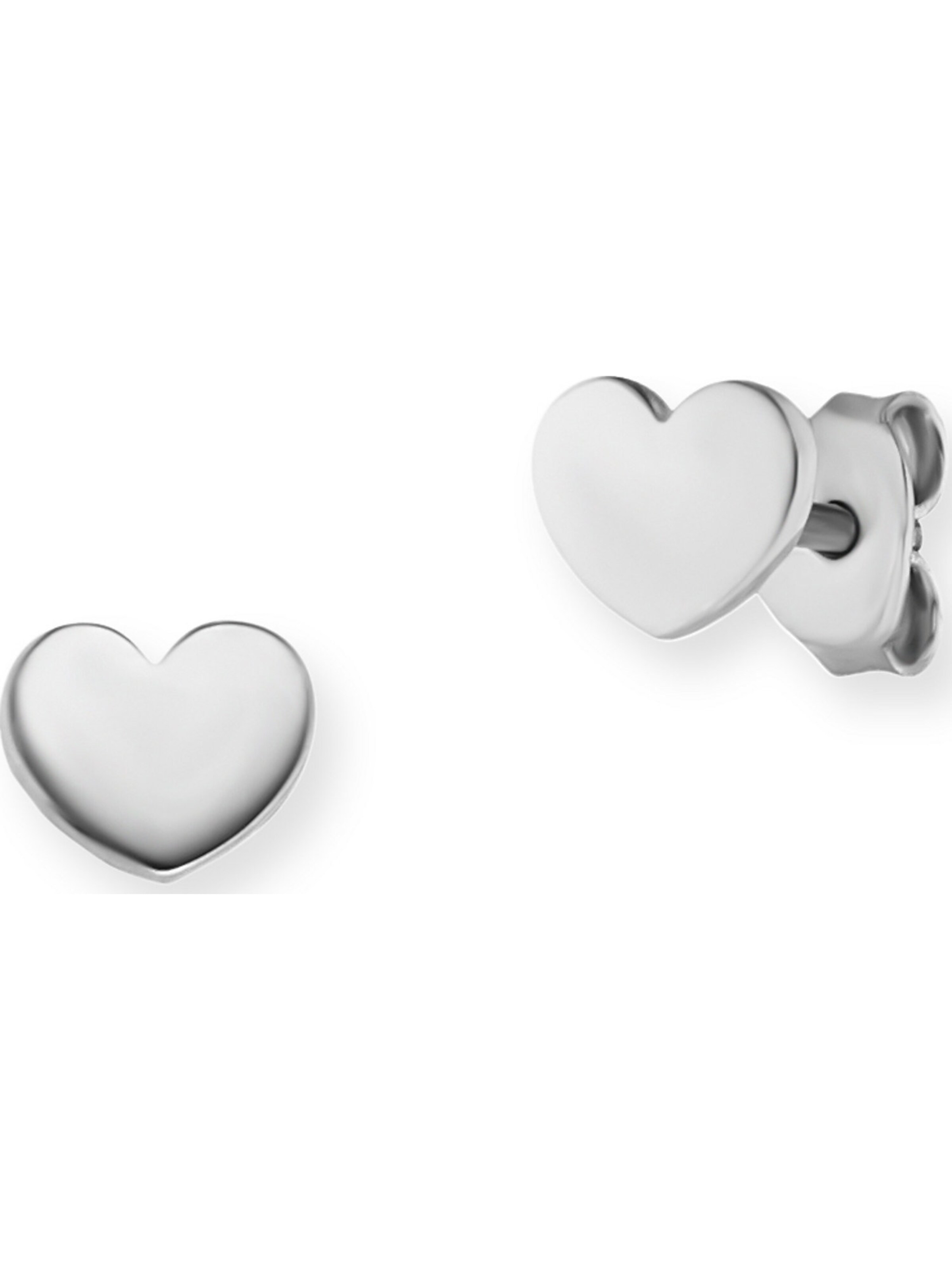 Boucles d'oreilles 'Love' caï en argent : devant