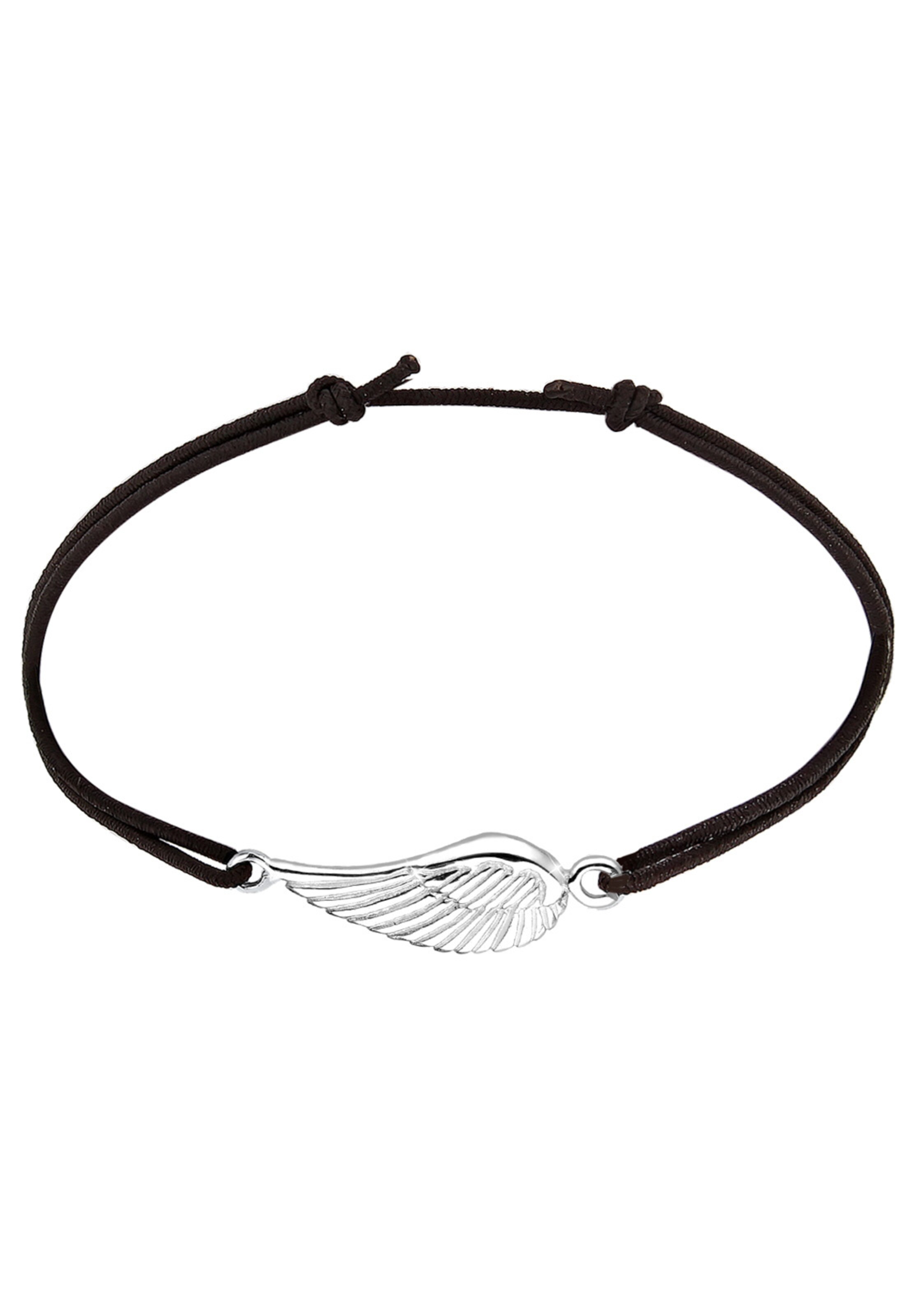 ELLI Bracelet 'Flügel' in Black: front